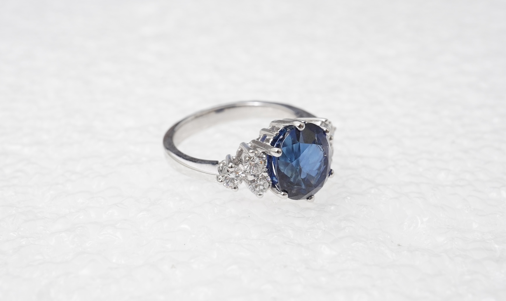 A sapphire and diamond ring